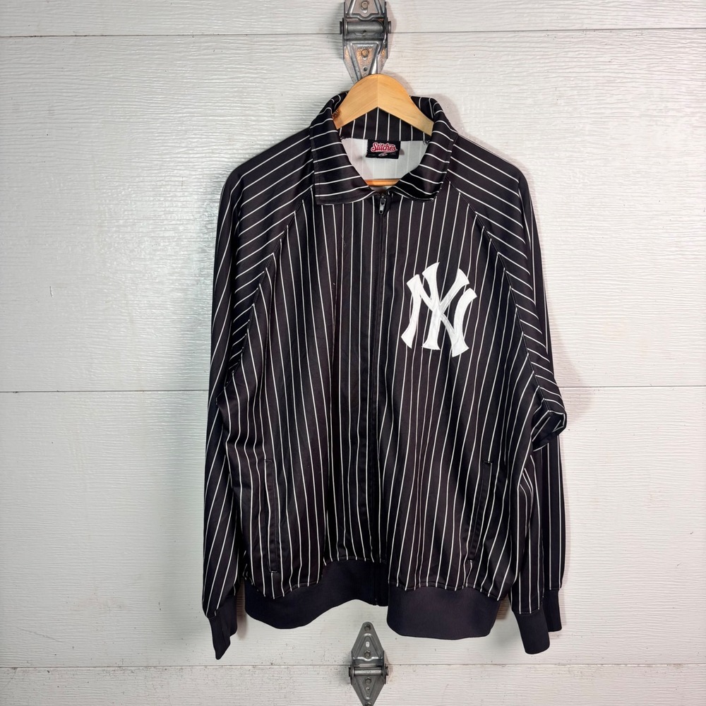 New York Yankees Stitches Pinstripe Jacket 2XL MLB Full Zip